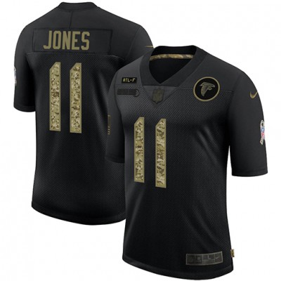 Atlanta Atlanta Falcons #11 Julio Jones Men's Nike 2020 Salute To Service Camo Limited NFL Jersey Black Men's